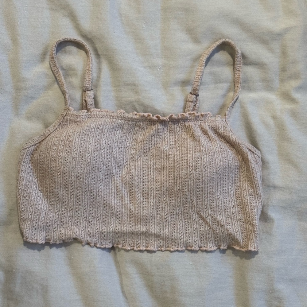 Gilly Hicks Ribbed Knit Bandeau - Cream